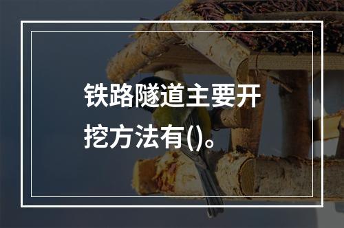 铁路隧道主要开挖方法有()。