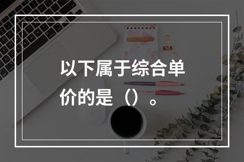 以下属于综合单价的是（）。