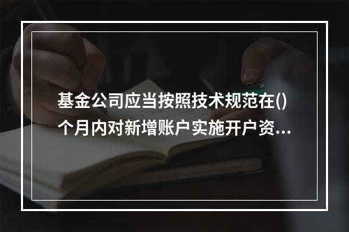 基金公司应当按照技术规范在()个月内对新增账户实施开户资料电