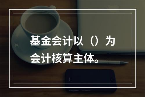 基金会计以（）为会计核算主体。