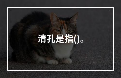 清孔是指()。