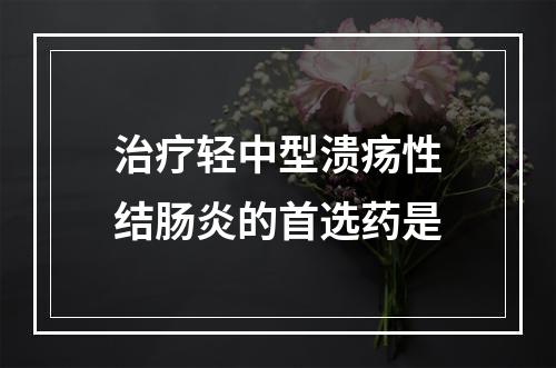 治疗轻中型溃疡性结肠炎的首选药是