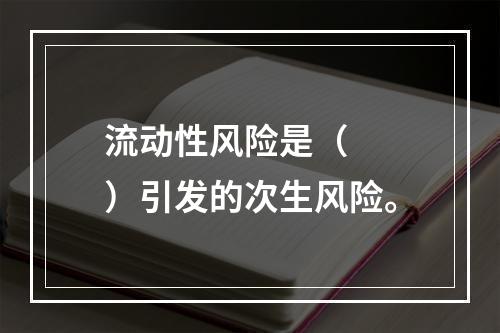 流动性风险是（　　）引发的次生风险。