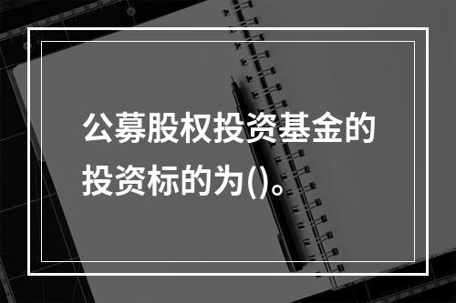 公募股权投资基金的投资标的为()。