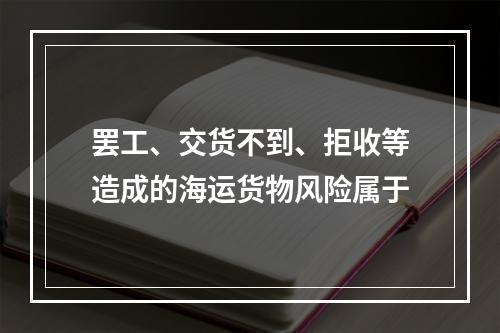 罢工、交货不到、拒收等造成的海运货物风险属于