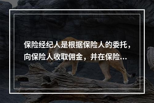 保险经纪人是根据保险人的委托，向保险人收取佣金，并在保险人授