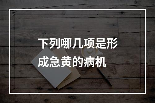 下列哪几项是形成急黄的病机