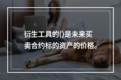 衍生工具的()是未来买卖合约标的资产的价格。