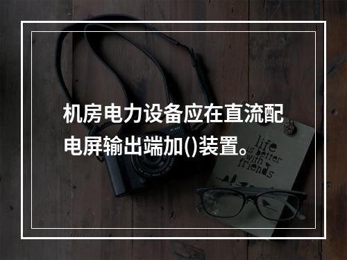 机房电力设备应在直流配电屏输出端加()装置。