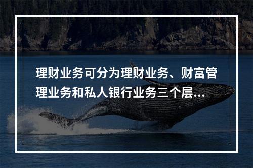 理财业务可分为理财业务、财富管理业务和私人银行业务三个层次，