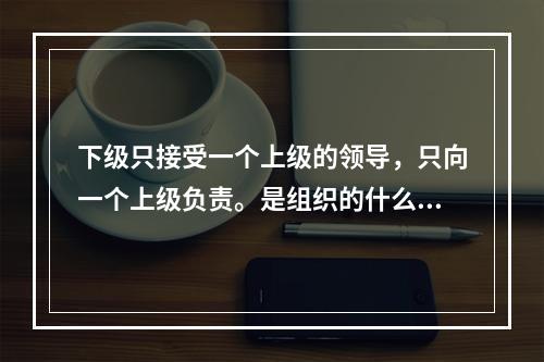 下级只接受一个上级的领导，只向一个上级负责。是组织的什么原则