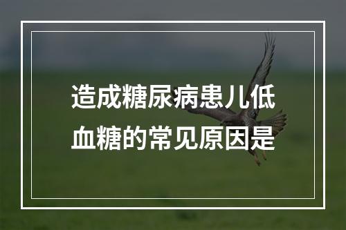 造成糖尿病患儿低血糖的常见原因是