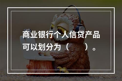 商业银行个人信贷产品可以划分为（　　）。