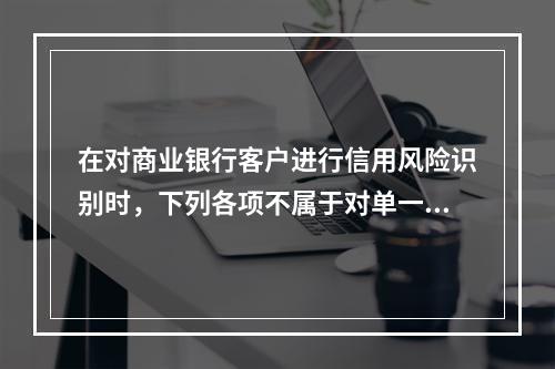 在对商业银行客户进行信用风险识别时，下列各项不属于对单一法人