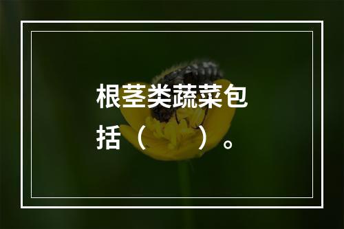 根茎类蔬菜包括（　　）。