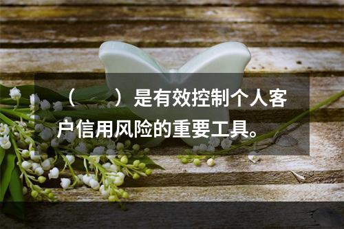 （　　）是有效控制个人客户信用风险的重要工具。