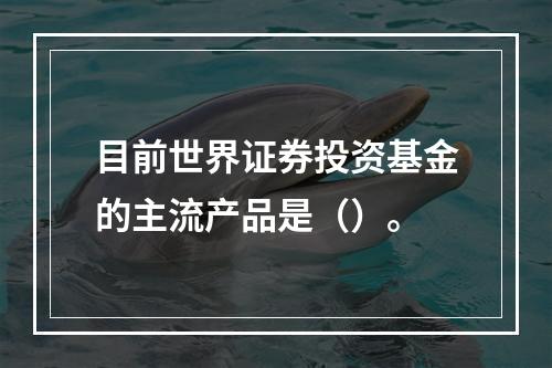 目前世界证券投资基金的主流产品是（）。