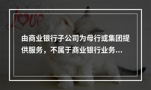 由商业银行子公司为母行或集团提供服务，不属于商业银行业务外包