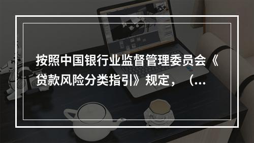 按照中国银行业监督管理委员会《贷款风险分类指引》规定，（　　