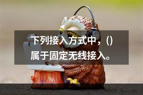 下列接入方式中，()属于固定无线接入。