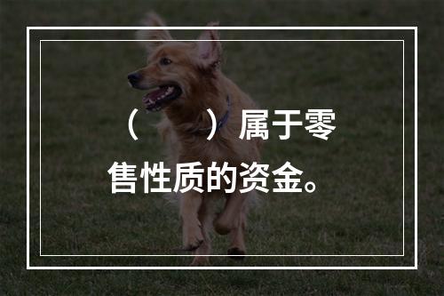 （　　）属于零售性质的资金。