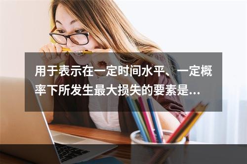 用于表示在一定时间水平、一定概率下所发生最大损失的要素是（　