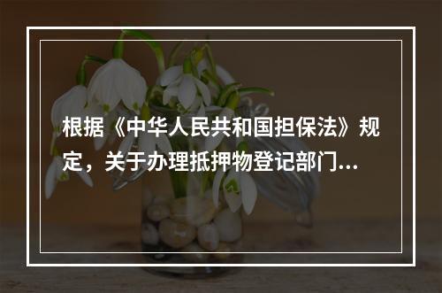 根据《中华人民共和国担保法》规定，关于办理抵押物登记部门的描