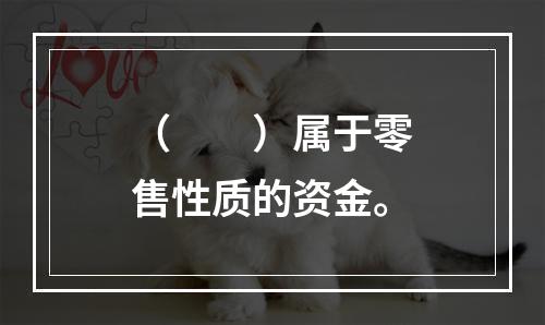 （　　）属于零售性质的资金。