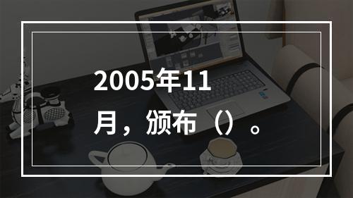 2005年11月，颁布（）。