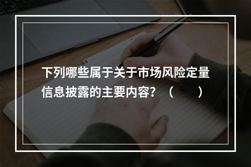 下列哪些属于关于市场风险定量信息披露的主要内容？（　　）