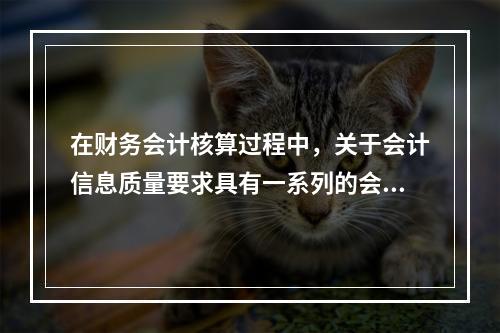 在财务会计核算过程中，关于会计信息质量要求具有一系列的会计原