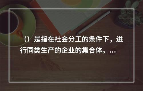 （）是指在社会分工的条件下，进行同类生产的企业的集合体。[2