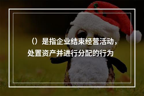 （）是指企业结束经营活动，处置资产并进行分配的行为