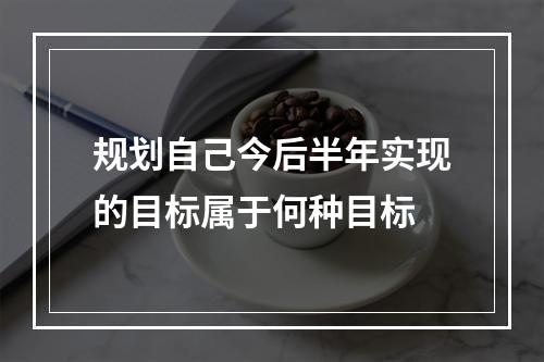 规划自己今后半年实现的目标属于何种目标