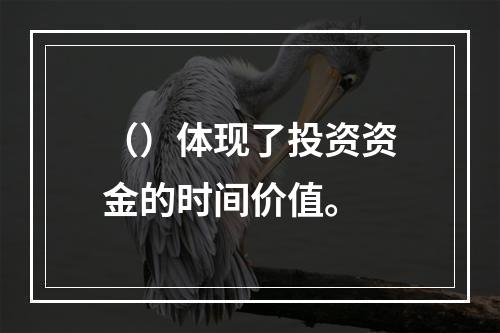 （）体现了投资资金的时间价值。