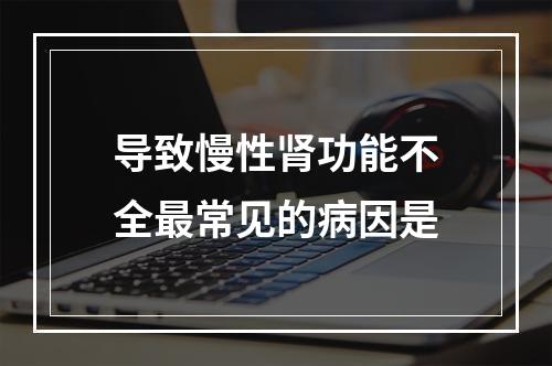 导致慢性肾功能不全最常见的病因是