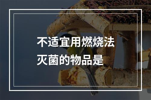 不适宜用燃烧法灭菌的物品是