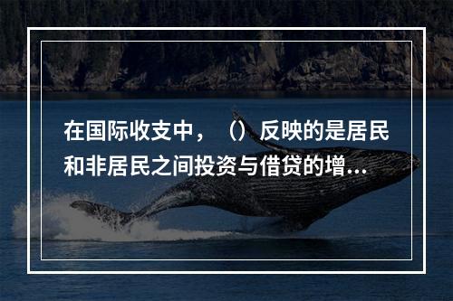 在国际收支中，（）反映的是居民和非居民之间投资与借贷的增减变