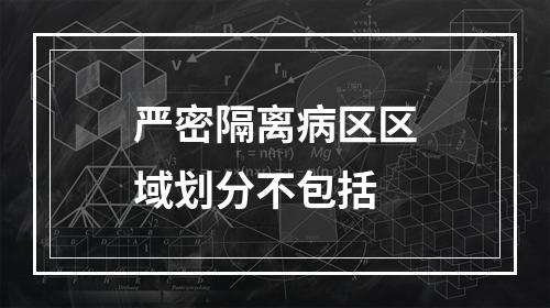 严密隔离病区区域划分不包括