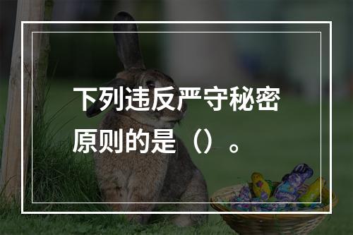 下列违反严守秘密原则的是（）。