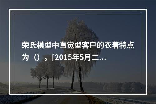 荣氏模型中直觉型客户的衣着特点为（）。[2015年5月二级、