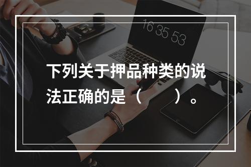 下列关于押品种类的说法正确的是（　　）。