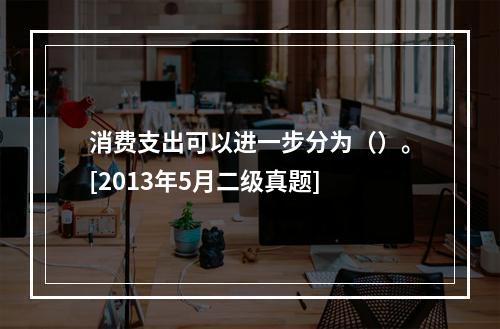 消费支出可以进一步分为（）。[2013年5月二级真题]