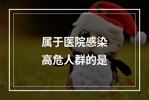 属于医院感染高危人群的是