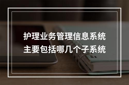 护理业务管理信息系统主要包括哪几个子系统