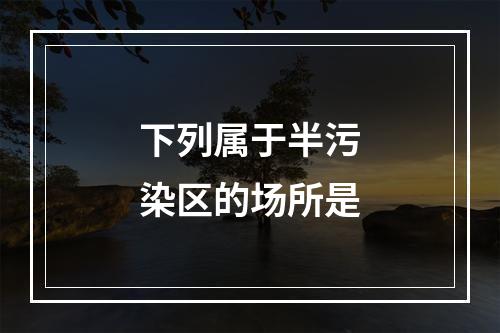 下列属于半污染区的场所是