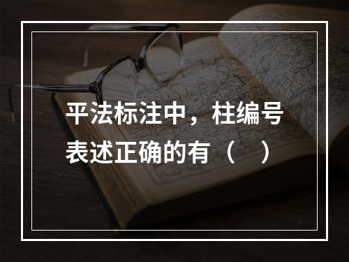 平法标注中，柱编号表述正确的有（　）