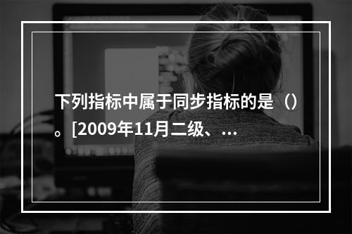 下列指标中属于同步指标的是（）。[2009年11月二级、三级