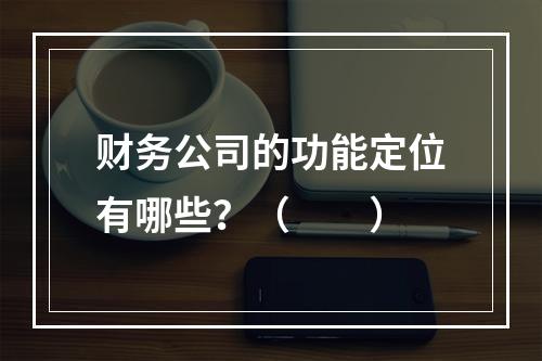 财务公司的功能定位有哪些？（　　）