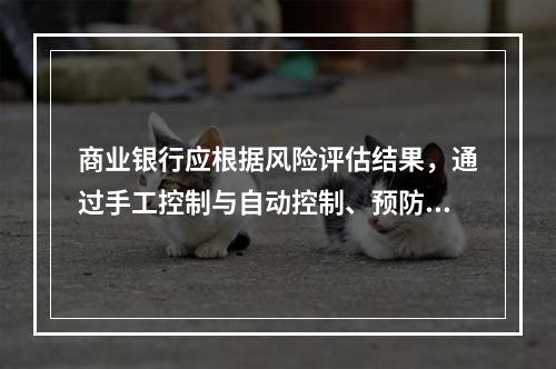 商业银行应根据风险评估结果，通过手工控制与自动控制、预防性控